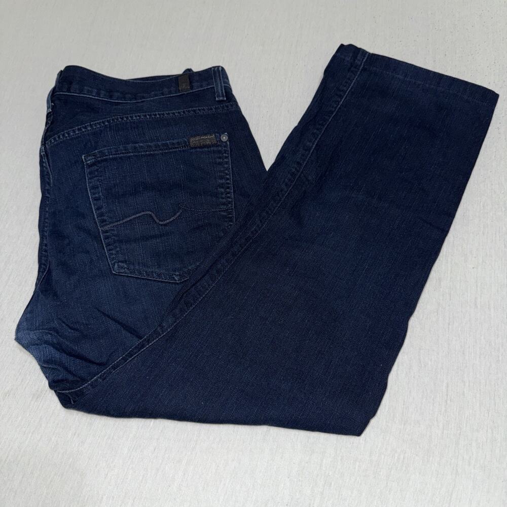 7 For All Mankind Jeans Mens 36x30 Blue Stretch Carsen Straight Leg